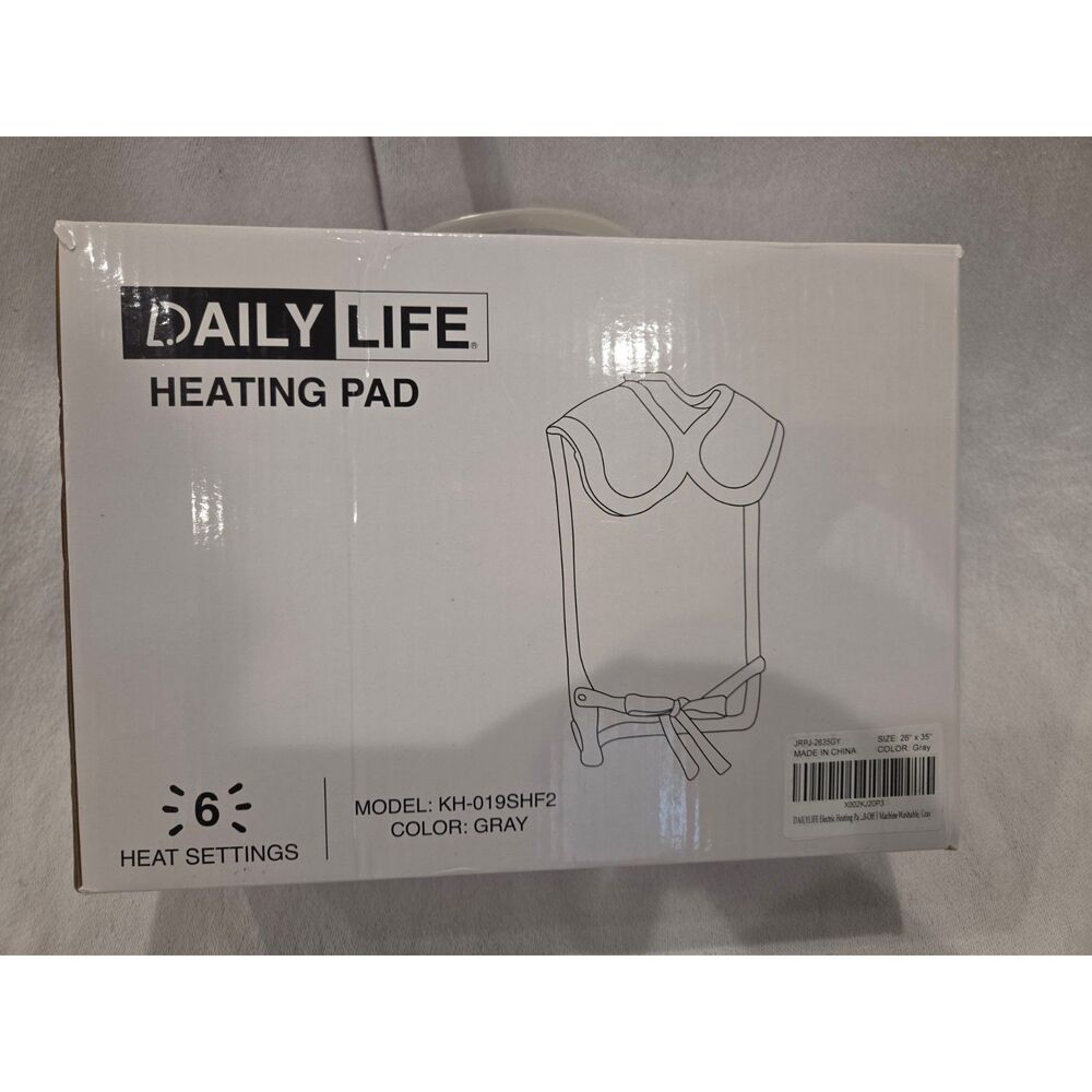 Daily Life Neck and Shoulder Heating Pad NIB gray